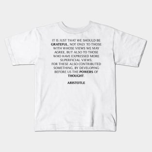 Aristotle's Quote Kids T-Shirt